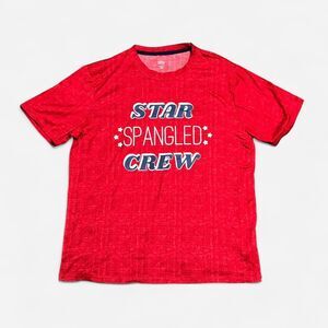Way to celebrate red star spangled crew medium size T shirt